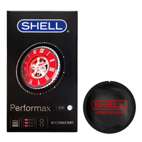 Bao cao su Shell Performax 6 in 1- Kéo dài thời gian - Hộp 10 cái