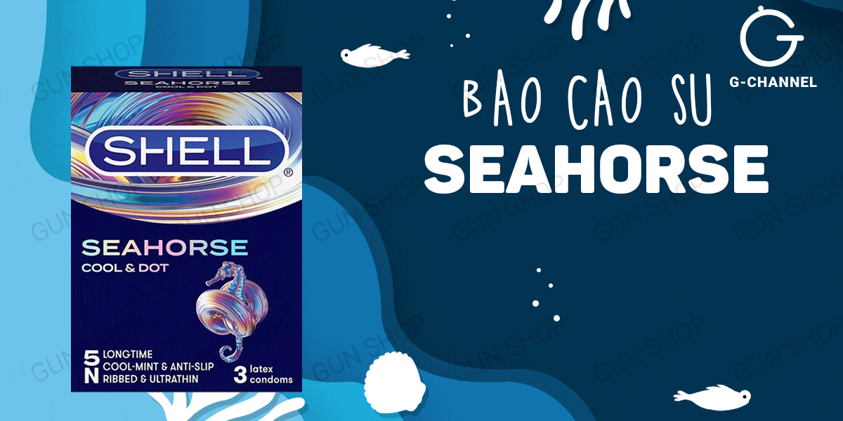Giá sỉ Bao cao su Shell Seahorse - Kéo dài thời gian - Hộp 3 cái giá rẻ Giá sỉ Bao cao su Shell Seahorse - Kéo dài thời gian - Hộp 3 cái giá rẻ
