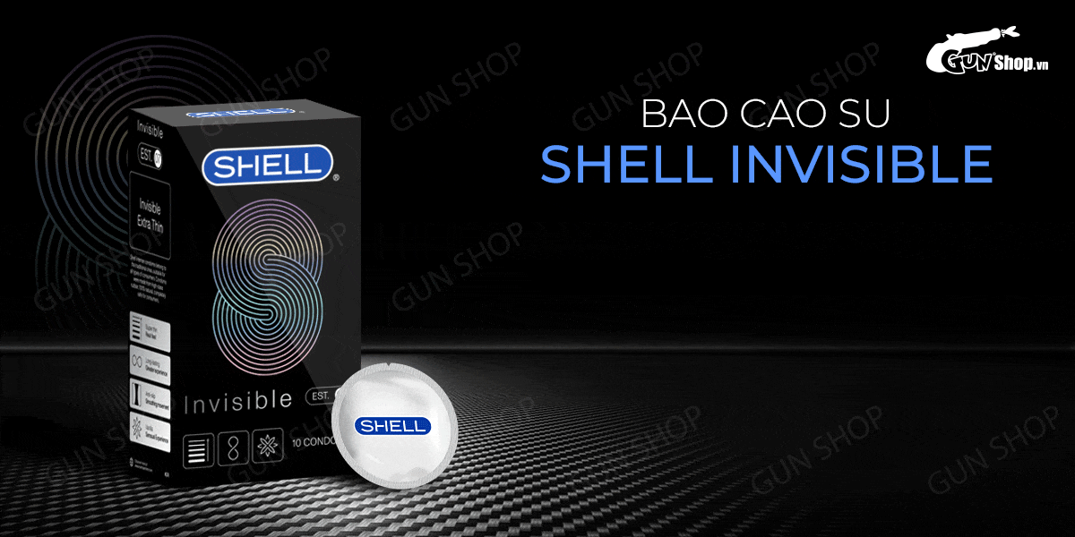 Cung cấp Bao cao su Shell Invisible - Siêu mỏng chống tuột kéo dài thời gian - Hộp 10 cái tốt nhất Cung cấp Bao cao su Shell Invisible - Siêu mỏng chống tuột kéo dài thời gian - Hộp 10 cái tốt nhất