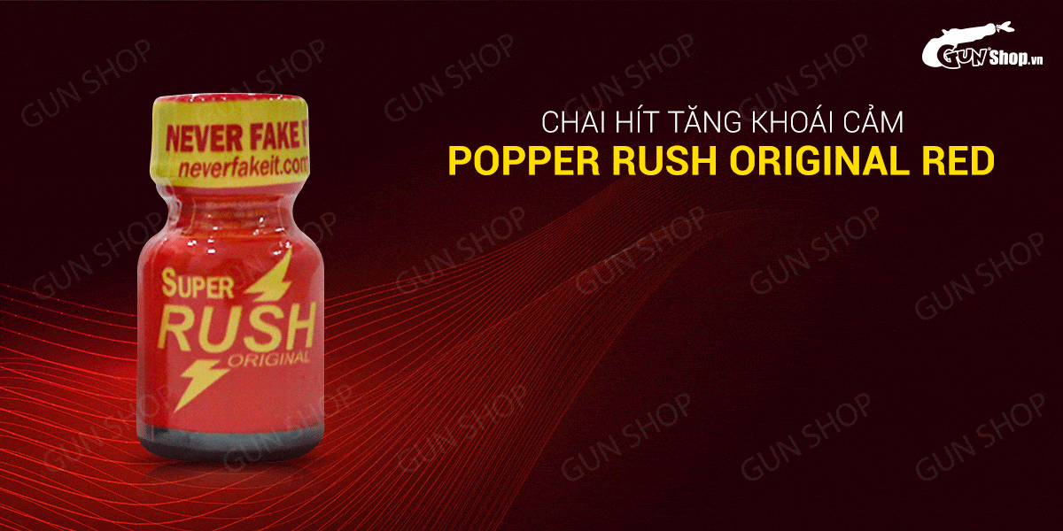 Địa chỉ bán Chai hít tăng khoái cảm Popper Rush Original Red - Chai 10ml loại tốt