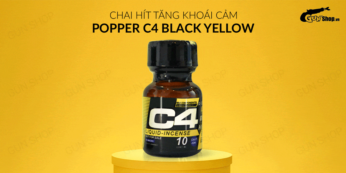 Giá sỉ Chai hít tăng khoái cảm Popper C4 Black Yellow - Chai 10ml mới nhất Giá sỉ Chai hít tăng khoái cảm Popper C4 Black Yellow - Chai 10ml mới nhất