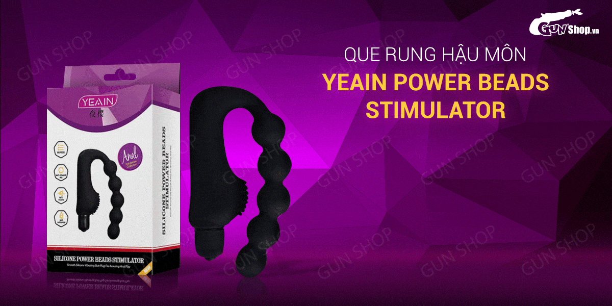 Cửa hàng bán Que rung kích thích hậu môn nhiều chế độ rung dùng pin - Yeain Power Beads Stimulator chính hãng Cửa hàng bán Que rung kích thích hậu môn nhiều chế độ rung dùng pin - Yeain Power Beads Stimulator chính hãng