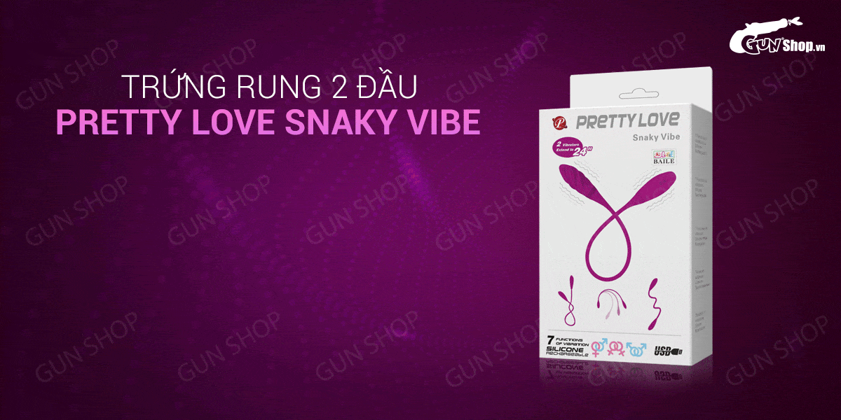 Địa chỉ bán Trứng rung 2 đầu 7 chế độ rung dùng sạc - Pretty Love Snaky Vibe giá tốt Địa chỉ bán Trứng rung 2 đầu 7 chế độ rung dùng sạc - Pretty Love Snaky Vibe giá tốt