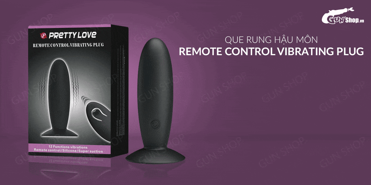 Nhập sỉ Que rung kích thích hậu môn 12 chế độ rung điều khiển từ xa dùng sạc - Pretty Love Remote Control Vibrating Plug nhập khẩu Nhập sỉ Que rung kích thích hậu môn 12 chế độ rung điều khiển từ xa dùng sạc - Pretty Love Remote Control Vibrating Plug nhập khẩu
