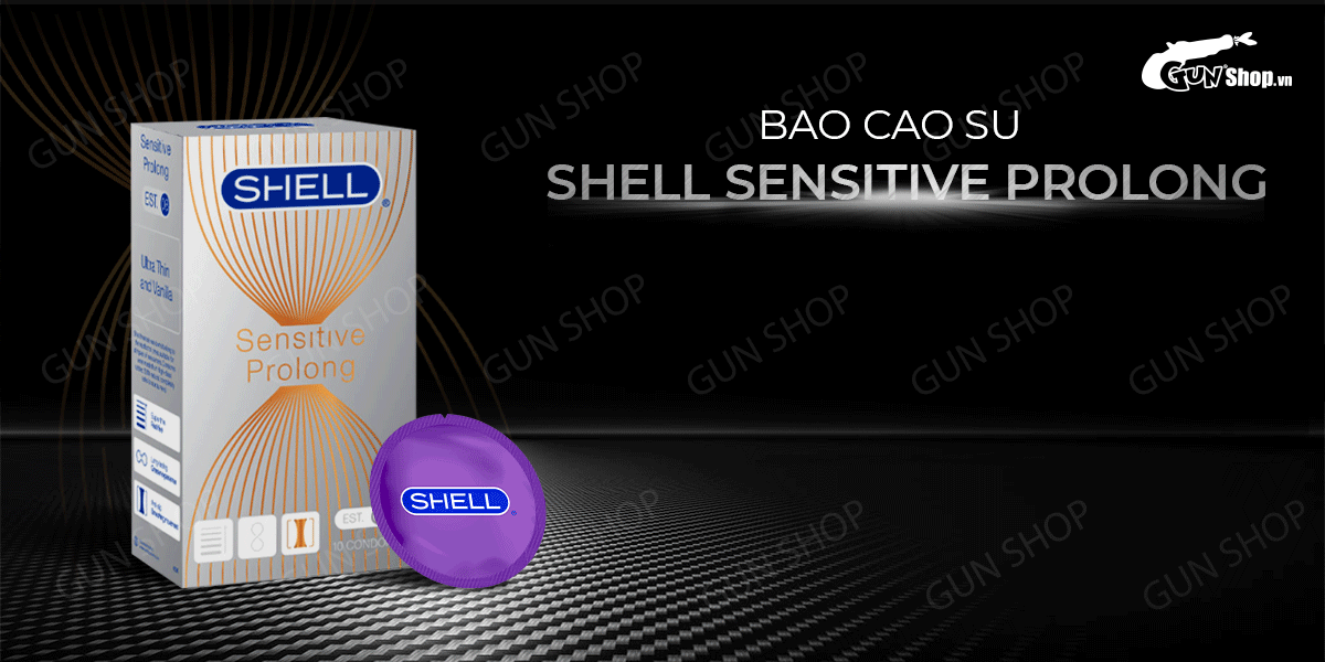 Kho sỉ Bao cao su Shell Sensitive Prolong - Siêu mỏng 0.03mm kéo dài thời gian - Hộp 10 cái hàng mới về Kho sỉ Bao cao su Shell Sensitive Prolong - Siêu mỏng 0.03mm kéo dài thời gian - Hộp 10 cái hàng mới về