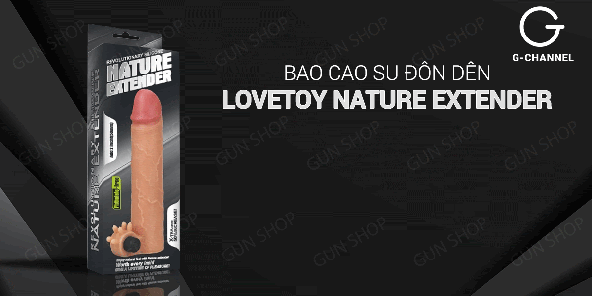 Địa chỉ bán Bao cao su đôn dên tăng kích thước rung tăng 38mm - Lovetoy Nature Extender loại tốt Địa chỉ bán Bao cao su đôn dên tăng kích thước rung tăng 38mm - Lovetoy Nature Extender loại tốt
