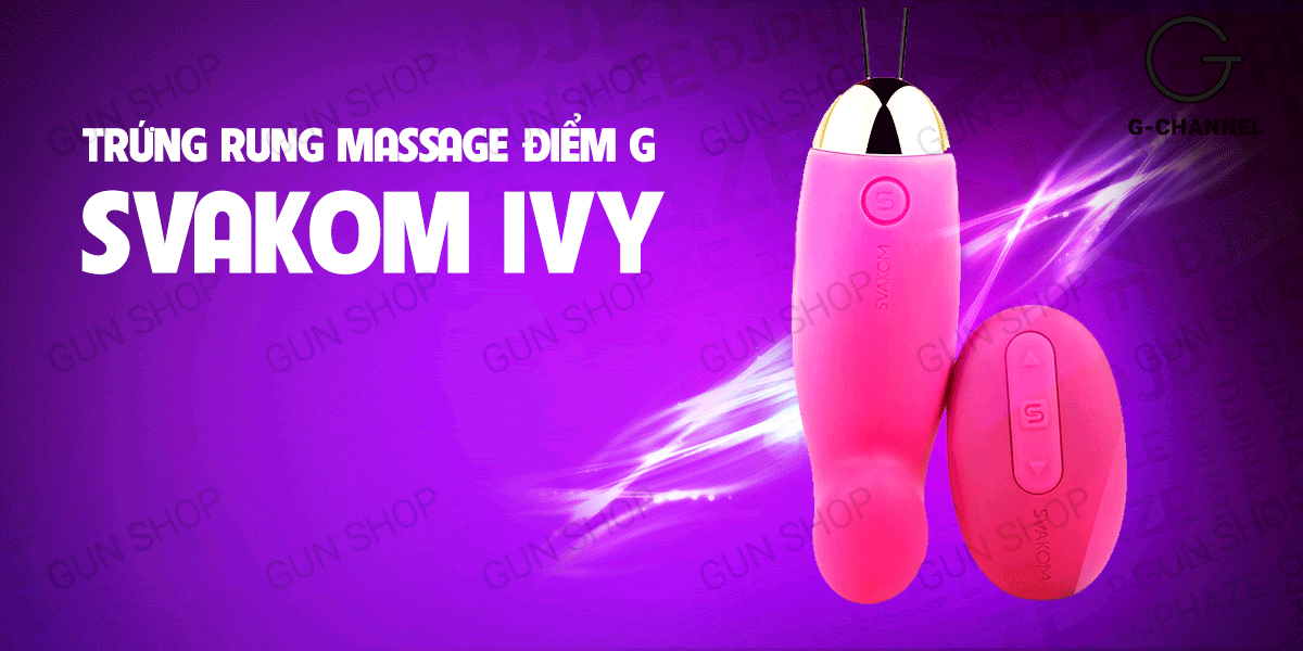 Thông tin Trứng rung massage điểm G 26 tần số rung điều khiển từ xa sạc điện - Svakom Ivy tốt nhất Thông tin Trứng rung massage điểm G 26 tần số rung điều khiển từ xa sạc điện - Svakom Ivy tốt nhất