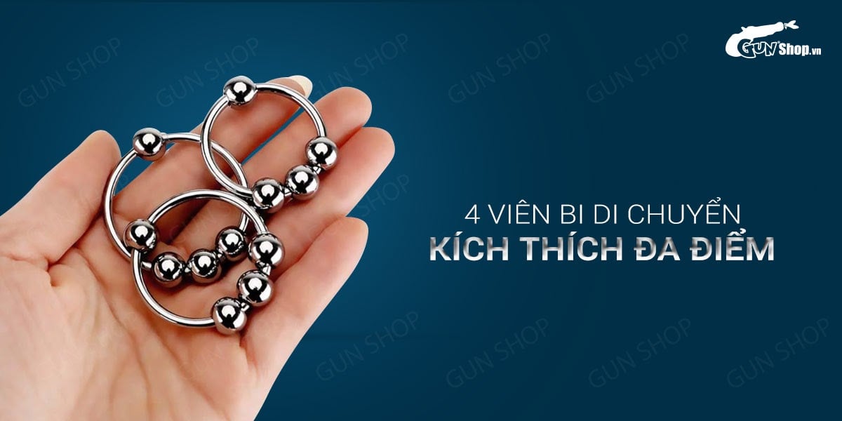 Bán Vòng đeo dương vật inox 4 bi - 1 cái nhập khẩu Bán Vòng đeo dương vật inox 4 bi - 1 cái nhập khẩu