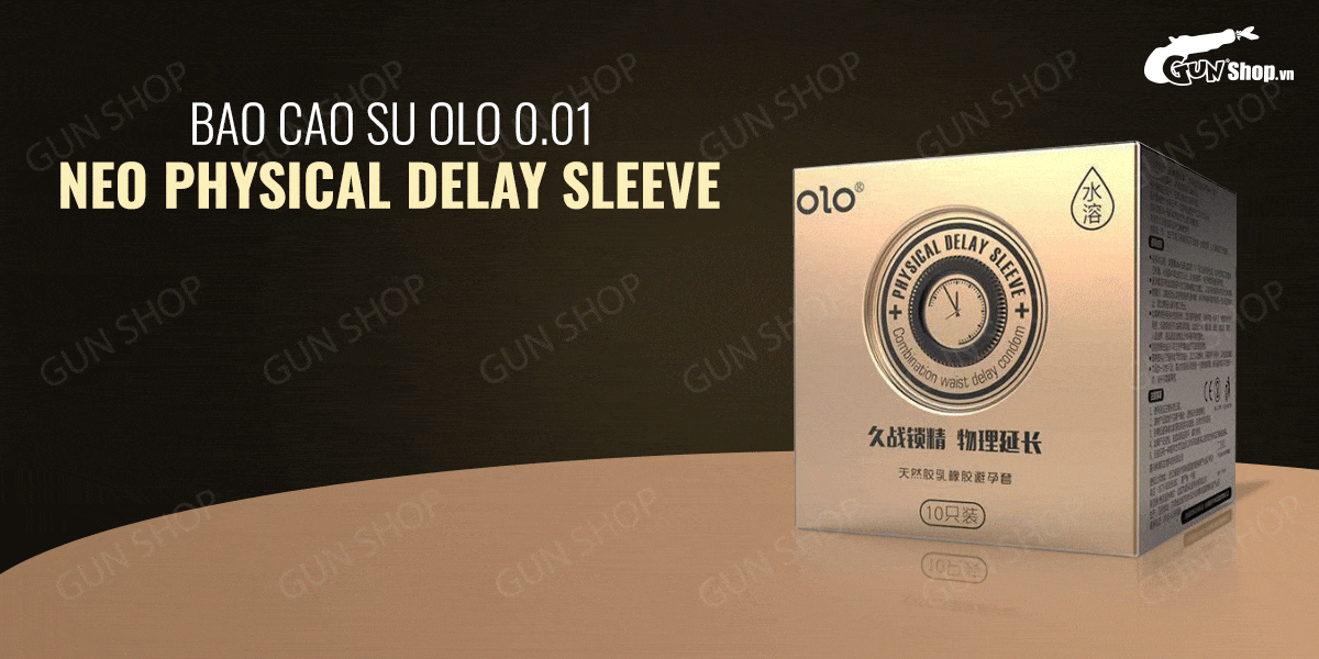 Bỏ sỉ Bao cao su OLO 0.01 Neo Physical Delay Sleeve - Siêu mỏng gân gai kéo dài thời gian tăng nhiệt độ - Hộp 10 cái loại tốt Bỏ sỉ Bao cao su OLO 0.01 Neo Physical Delay Sleeve - Siêu mỏng gân gai kéo dài thời gian tăng nhiệt độ - Hộp 10 cái loại tốt