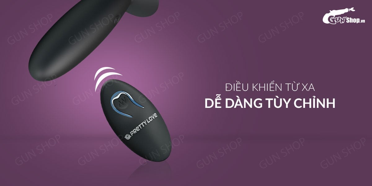 Nhập sỉ Que rung kích thích hậu môn 12 chế độ rung điều khiển từ xa dùng sạc - Pretty Love Remote Control Vibrating Plug nhập khẩu Nhập sỉ Que rung kích thích hậu môn 12 chế độ rung điều khiển từ xa dùng sạc - Pretty Love Remote Control Vibrating Plug nhập khẩu