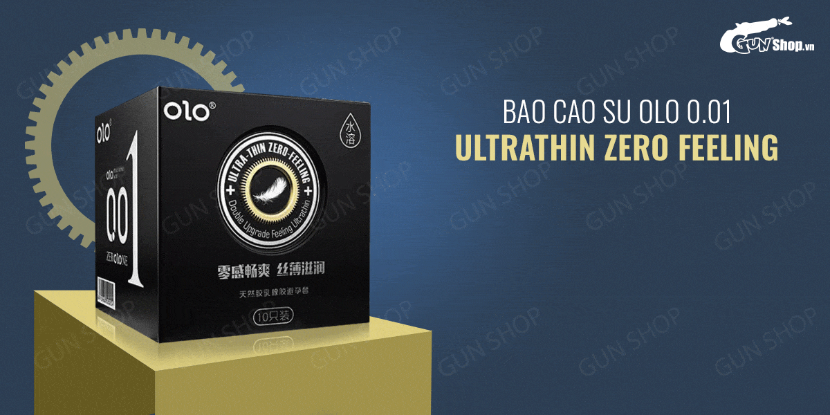 Cung cấp Bao cao su OLO 0.01 Ultrathin Zero Feeling - Siêu mỏng gai hương vani - Hộp 10 cái giá sỉ