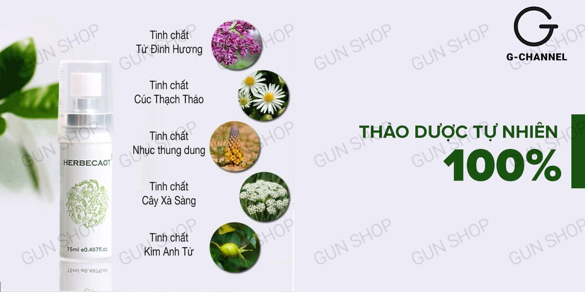 Cung cấp Chai xịt Đài Loan Herbecaot - Kéo dài thời gian - Chai 15ml hàng mới về Cung cấp Chai xịt Đài Loan Herbecaot - Kéo dài thời gian - Chai 15ml hàng mới về
