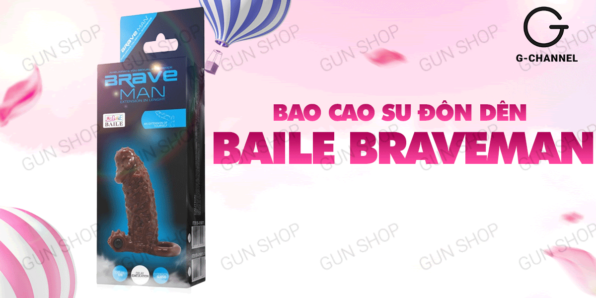Đánh giá Bao cao su đôn dên tăng kích thước rung nhiều điểm nổi Baile Braveman tốt nhất Đánh giá Bao cao su đôn dên tăng kích thước rung nhiều điểm nổi Baile Braveman tốt nhất