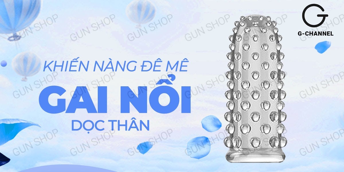 Bỏ sỉ Bao cao su 2 ngón tay dài Aichao - Gai nổi lớn - Hộp 2 cái chính hãng Bỏ sỉ Bao cao su 2 ngón tay dài Aichao - Gai nổi lớn - Hộp 2 cái chính hãng