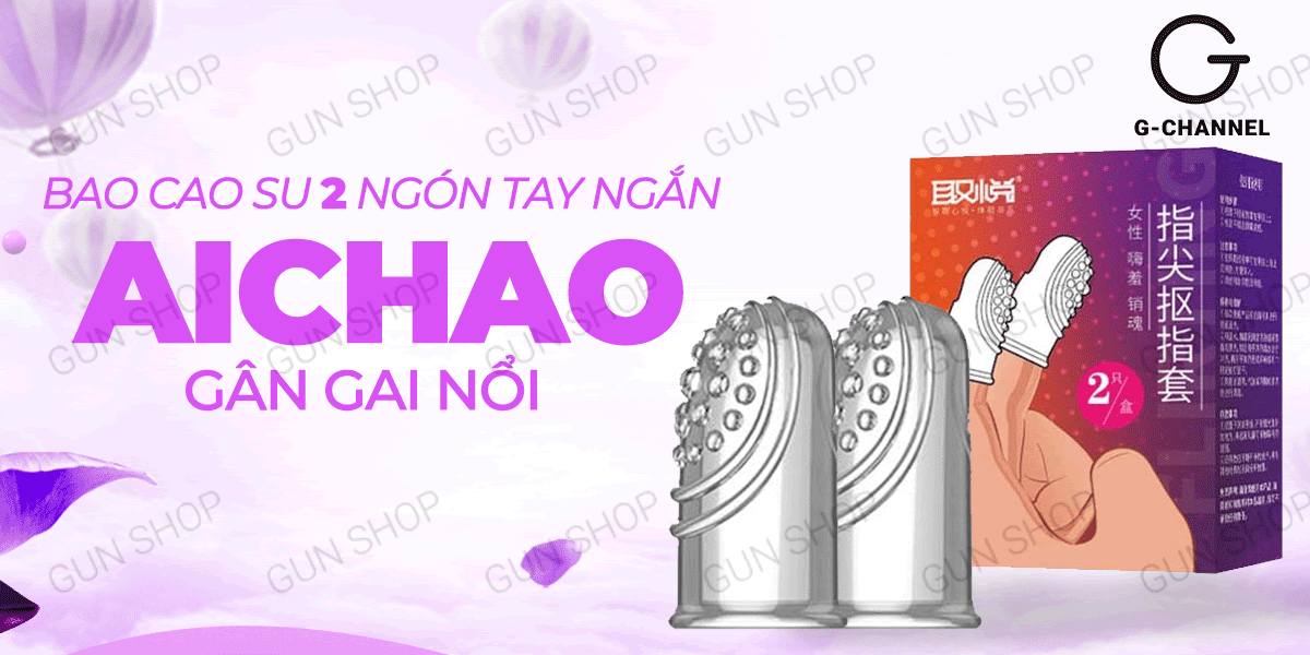 Cung cấp Bao cao su 2 ngón tay ngắn Aichao - Gân gai nổi - Hộp 2 cái có tốt không? Cung cấp Bao cao su 2 ngón tay ngắn Aichao - Gân gai nổi - Hộp 2 cái có tốt không?
