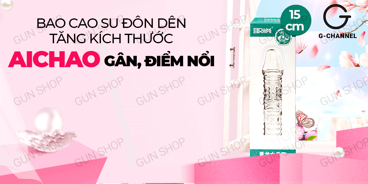 Phân phối Bao cao su đôn dên tăng kích thước Aichao - Gân và điểm nổi cao cấp Phân phối Bao cao su đôn dên tăng kích thước Aichao - Gân và điểm nổi cao cấp
