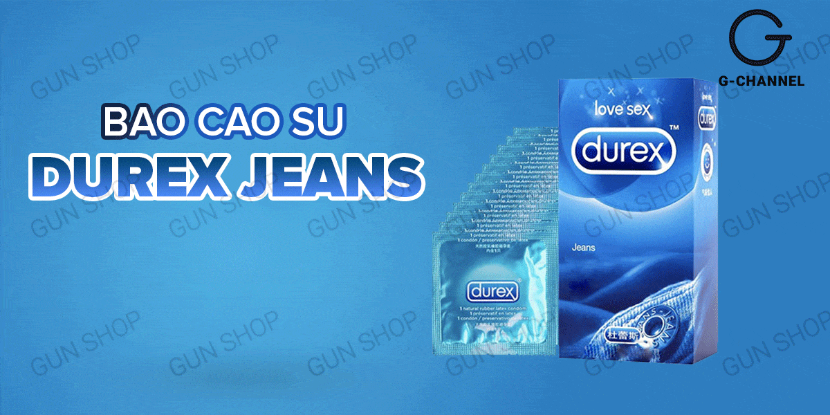 Kho sỉ Bao cao su Durex Jeans - Siêu mỏng nhiều gel bôi trơn - Hộp 12 cái hàng mới về Kho sỉ Bao cao su Durex Jeans - Siêu mỏng nhiều gel bôi trơn - Hộp 12 cái hàng mới về