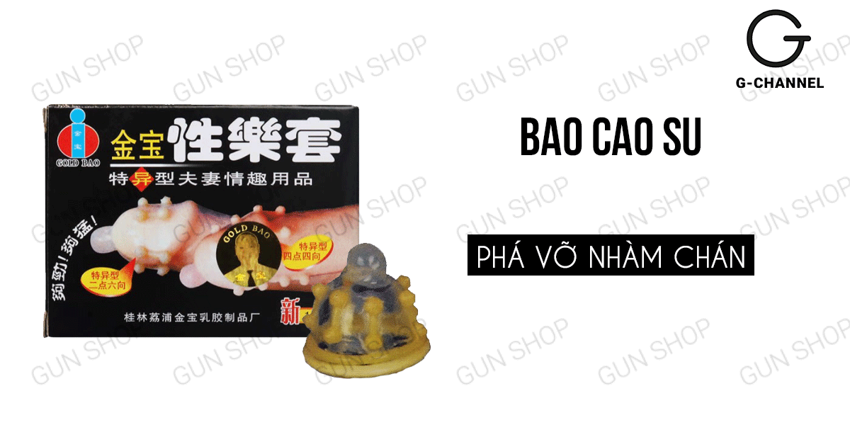 Đại lý Bao cao su Gold - Gai và bi - Hộp 2 cái chính hãng Đại lý Bao cao su Gold - Gai và bi - Hộp 2 cái chính hãng