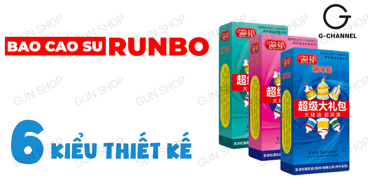  Review Bao cao su Runbo - Gân gai lớn - Hộp 6 cái loại tốt