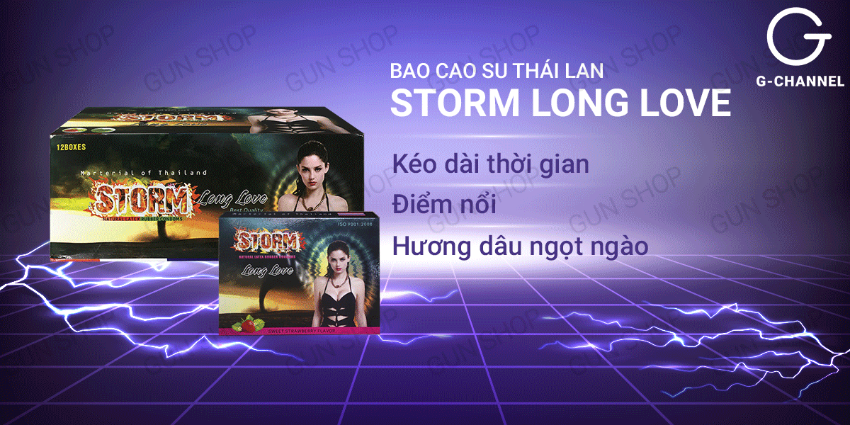  Sỉ Bao cao su Storm Long Love - Kéo dài thời gian - Hộp 120 cái nhập khẩu