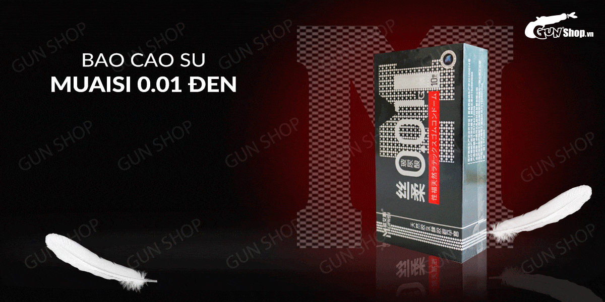 Cung cấp Bao cao su Muaisi 0.01 Đen - Siêu mỏng 0.01mm - Hộp 10 cái giá rẻ