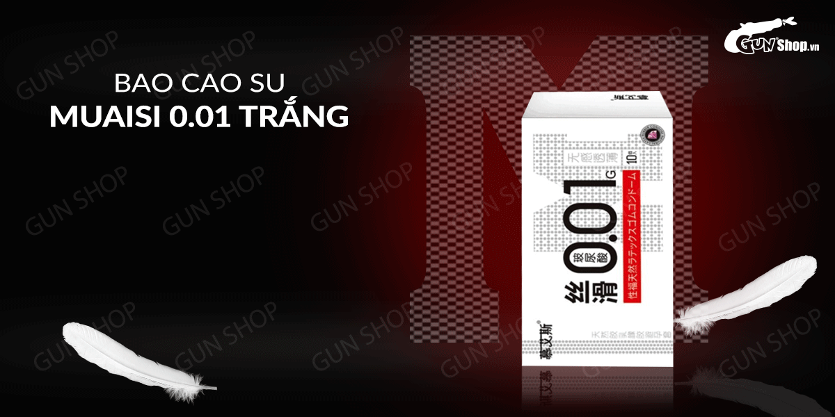 Nhập sỉ Bao cao su Muaisi 0.01 Trắng - Siêu mỏng 0.01mm - Hộp 10 cái tốt nhất Nhập sỉ Bao cao su Muaisi 0.01 Trắng - Siêu mỏng 0.01mm - Hộp 10 cái tốt nhất