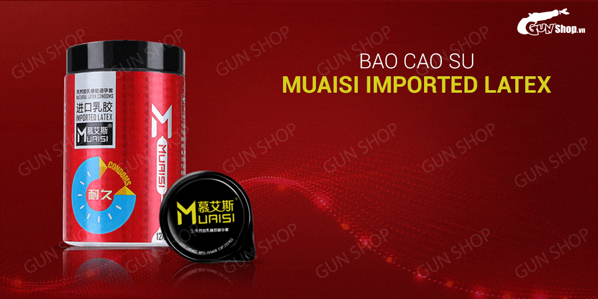 Phân phối Bao cao su Muaisi Imported Latex Red - Kéo dài thời gian - Hộp 12 cái giá tốt Phân phối Bao cao su Muaisi Imported Latex Red - Kéo dài thời gian - Hộp 12 cái giá tốt