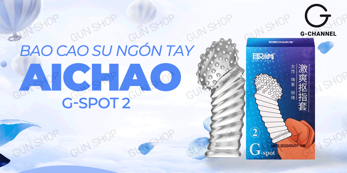 Bỏ sỉ Bao cao su ngón tay dài Aichao G-spot 2 - Gai nổi lớn - Hộp 1 cái mới nhất Bỏ sỉ Bao cao su ngón tay dài Aichao G-spot 2 - Gai nổi lớn - Hộp 1 cái mới nhất