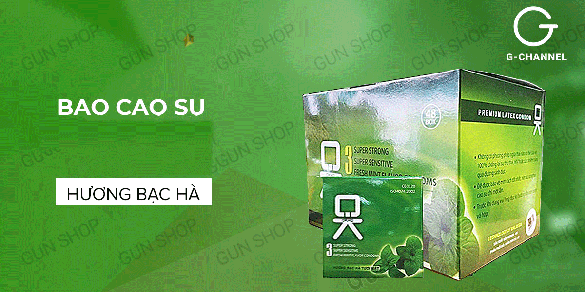  Nhập sỉ Bao cao su OKHQ hương bạc hà - Hộp 144 cái giá tốt