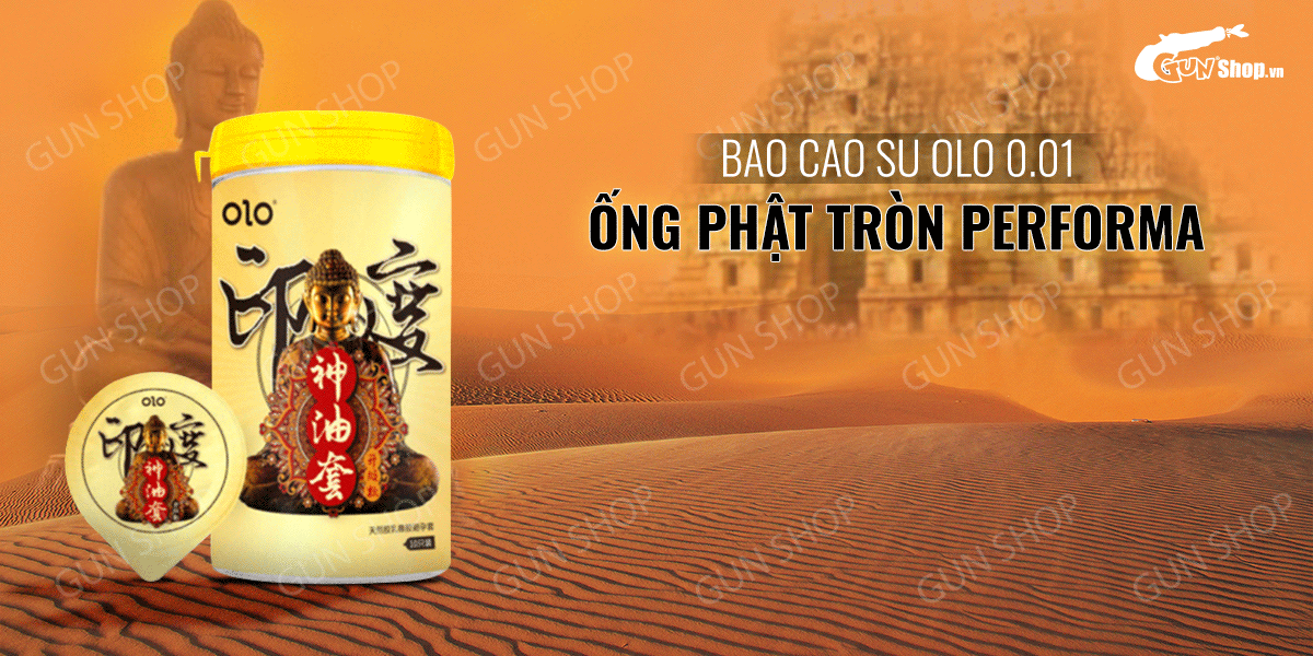  Mua Bao cao su OLO 0.01 Ống Phật Tròn Performa - Gân gai siêu mỏng kéo dài thời gian - Hộp 10 cái hàng mới về
