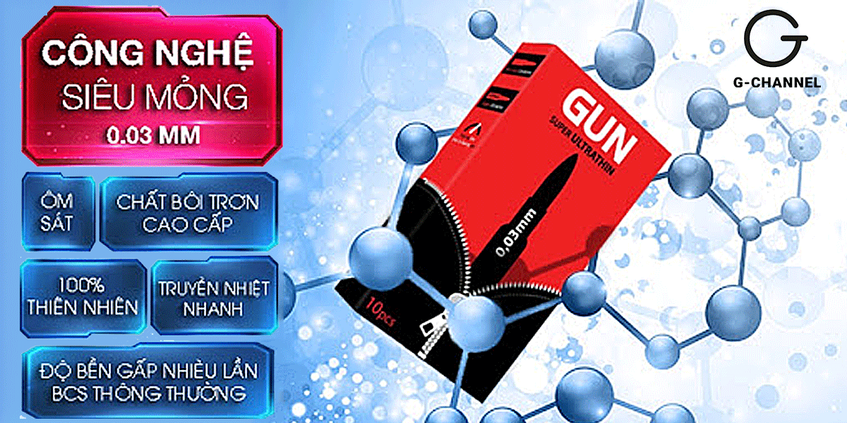 So sánh Bao cao su Gun Super Ultra Thin - Siêu mỏng 0.03mm - Hộp 10 cái nhập khẩu So sánh Bao cao su Gun Super Ultra Thin - Siêu mỏng 0.03mm - Hộp 10 cái nhập khẩu