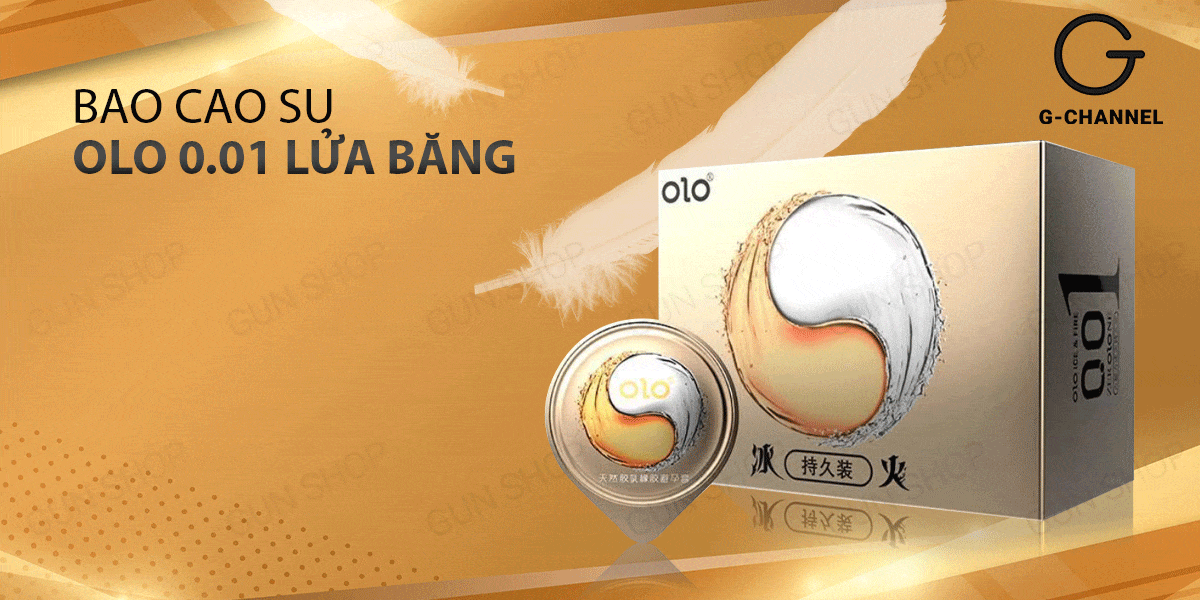  Nhập sỉ Bao cao su OLO 0.01 Lửa Băng - Siêu mỏng kéo dài thời gian - Hộp 10 cái mới nhất