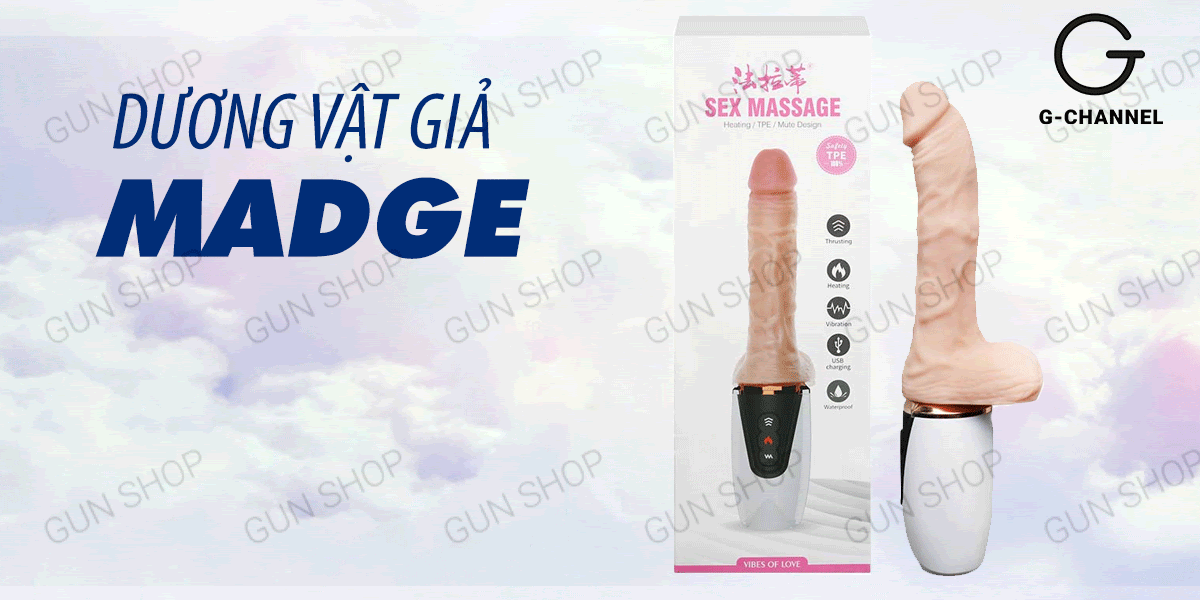 Giá sỉ Dương vật giả đa chế độ rung phát nhiệt sạc điện - Madge nhập khẩu Giá sỉ Dương vật giả đa chế độ rung phát nhiệt sạc điện - Madge nhập khẩu