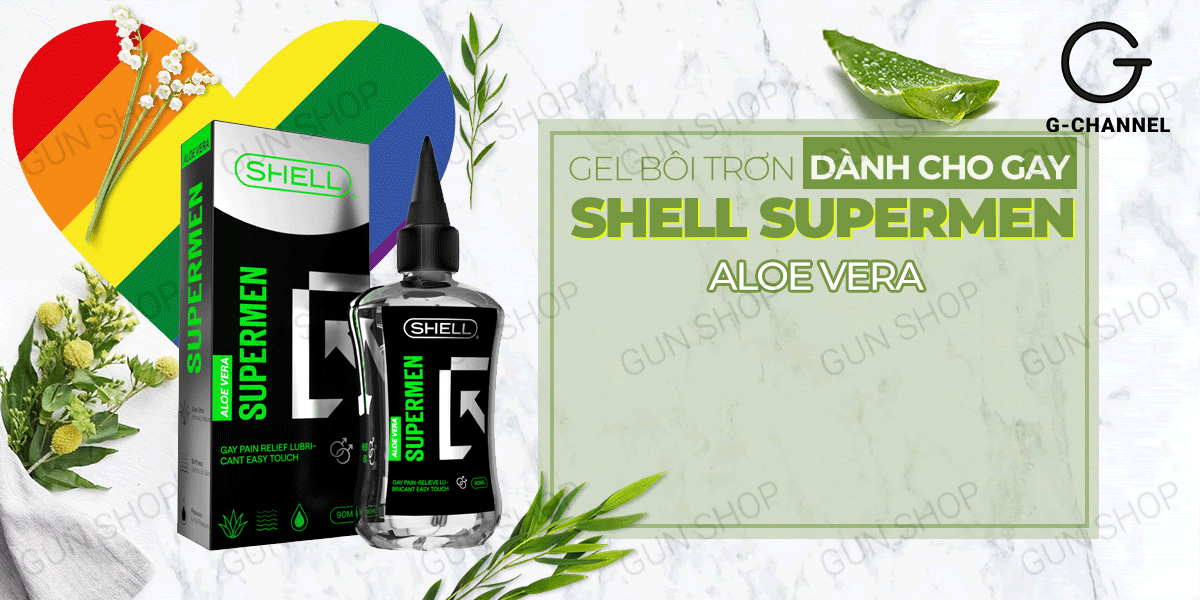 Sỉ Gel bôi trơn hậu môn tinh chất lô hội - Shell Supermen Aloe Vera - Chai 90ml loại tốt Sỉ Gel bôi trơn hậu môn tinh chất lô hội - Shell Supermen Aloe Vera - Chai 90ml loại tốt