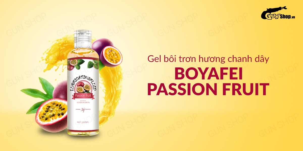 Phân phối Gel bôi trơn hương chanh dây - Boyafei Passion Fruit - Chai 200ml mới nhất Phân phối Gel bôi trơn hương chanh dây - Boyafei Passion Fruit - Chai 200ml mới nhất