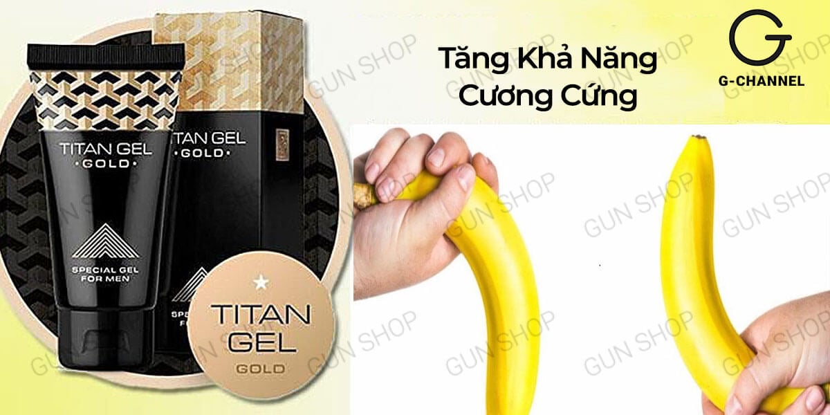 Cửa hàng bán Gel bôi trơn tăng kích thước cao cấp - Titan Gold - Chai 50ml nhập khẩu Cửa hàng bán Gel bôi trơn tăng kích thước cao cấp - Titan Gold - Chai 50ml nhập khẩu