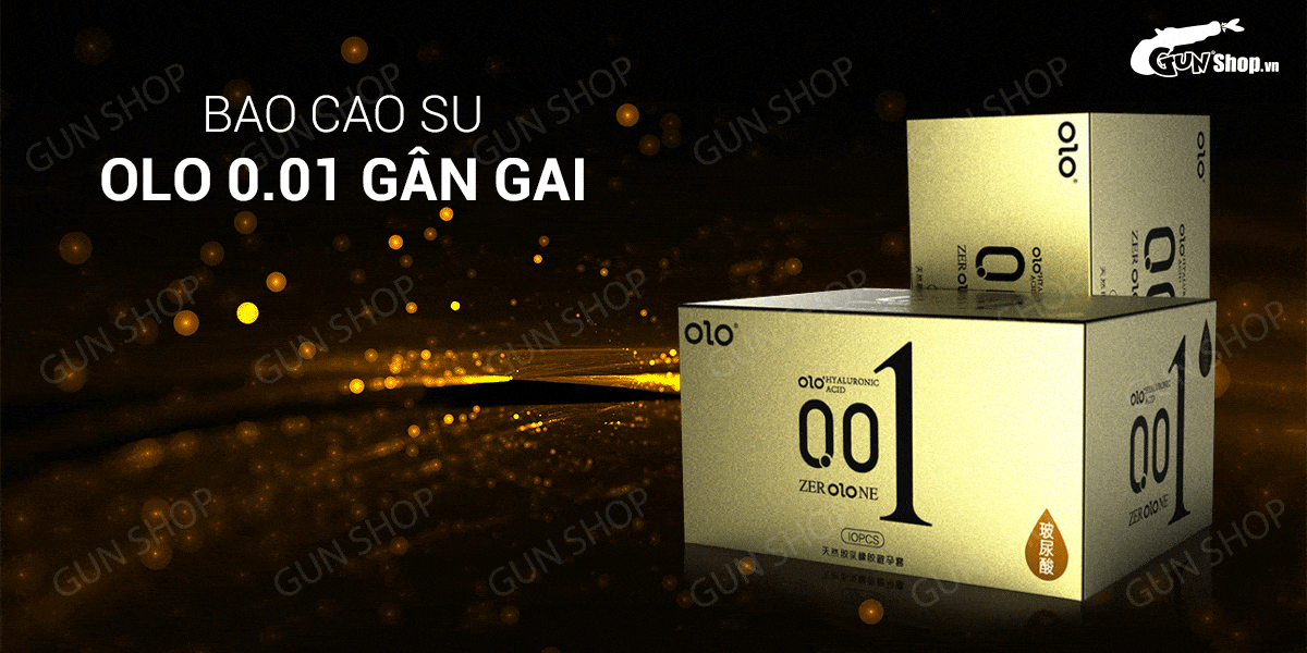  Giá sỉ Bao cao su OLO 0.01 gân gai - Siêu mỏng kéo dài thời gian - Hộp 10 cái chính hãng