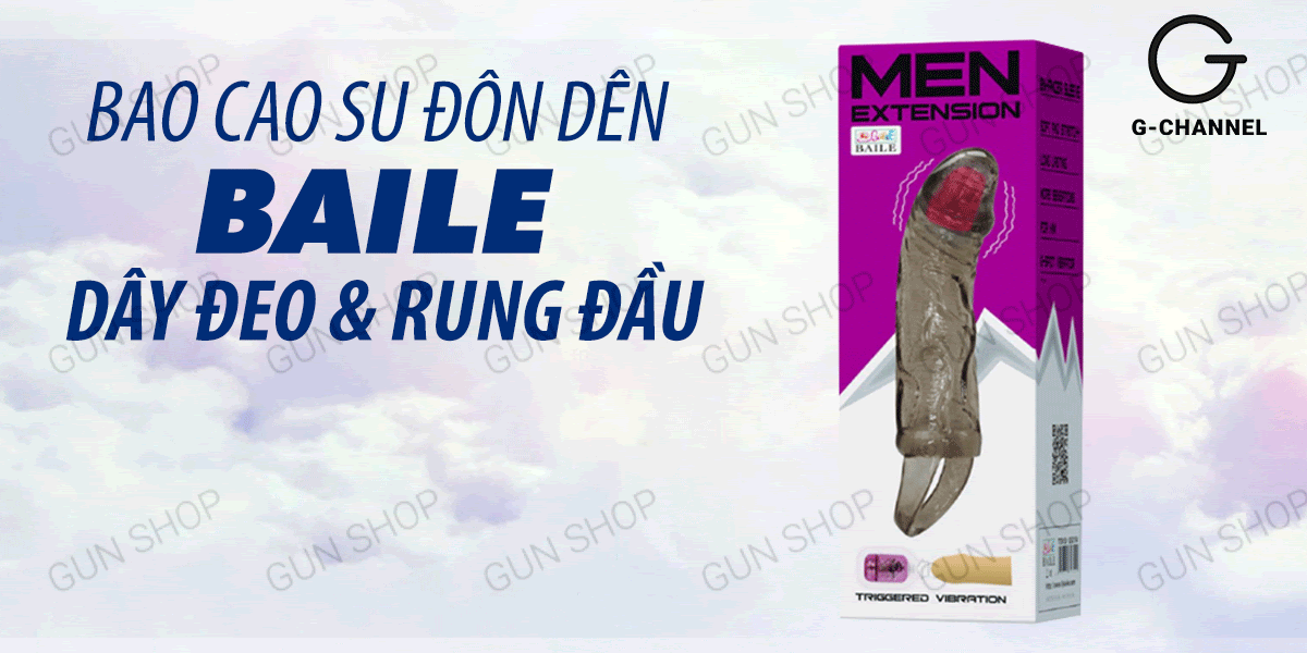 Thông tin Bao cao su đôn dên tăng kích thước dây đeo và rung đầu Baile Men Extension giá sỉ Thông tin Bao cao su đôn dên tăng kích thước dây đeo và rung đầu Baile Men Extension giá sỉ