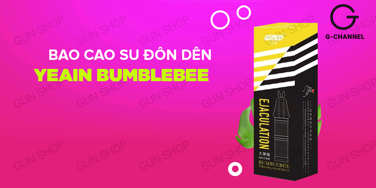 Thông tin Bao cao su đôn dên tăng kích thước rung Yeain Bumblebee nhập khẩu Thông tin Bao cao su đôn dên tăng kích thước rung Yeain Bumblebee nhập khẩu