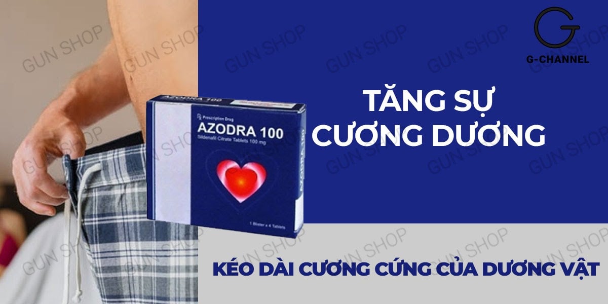 Phân phối Viên uống hỗ trợ cương dương tăng cường sinh lý Azodra 100mg - Hộp 4 viên nhập khẩu Phân phối Viên uống hỗ trợ cương dương tăng cường sinh lý Azodra 100mg - Hộp 4 viên nhập khẩu