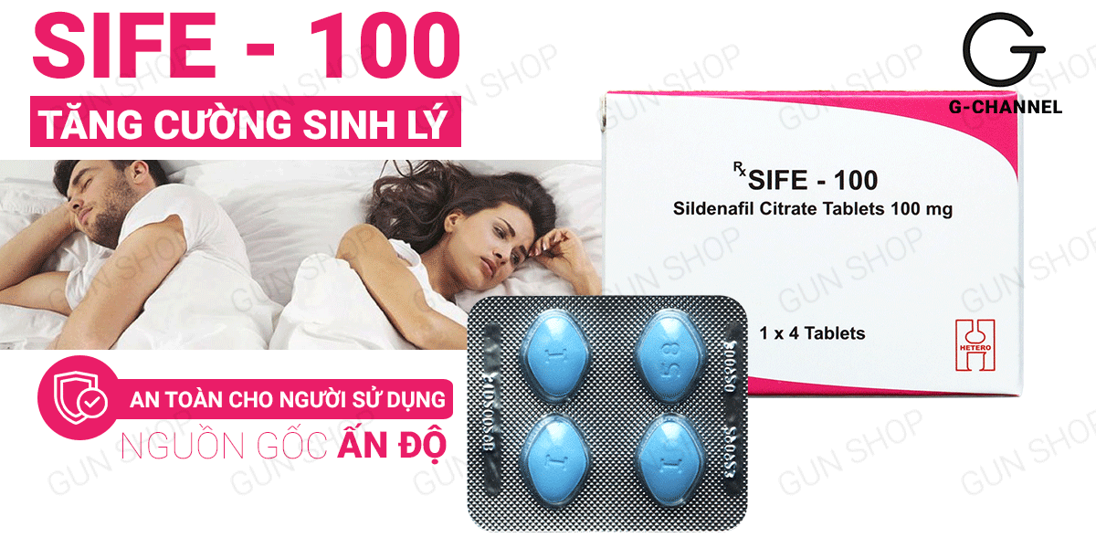 Đại lý Viên uống hỗ trợ cương dương tăng cường sinh lý Sife 100 - Hộp 4 viên cao cấp
